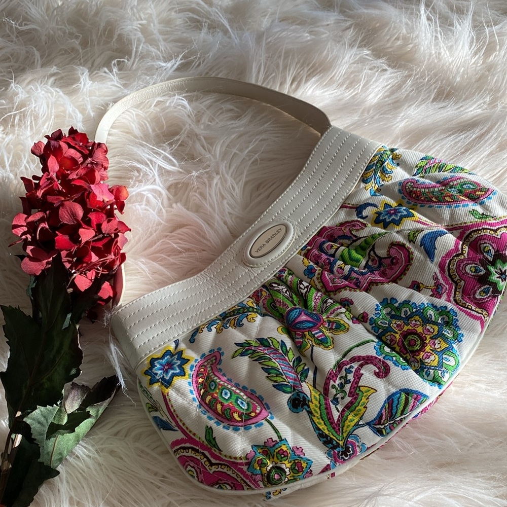 VERA BRADLEY canvas/leather purse